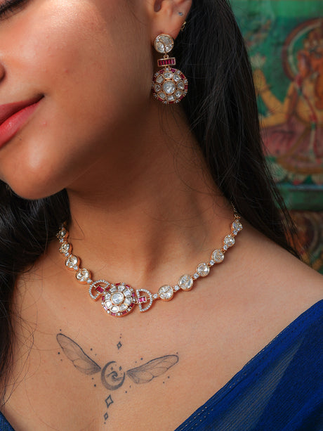 Hasnita tyaani kundan necklace-set