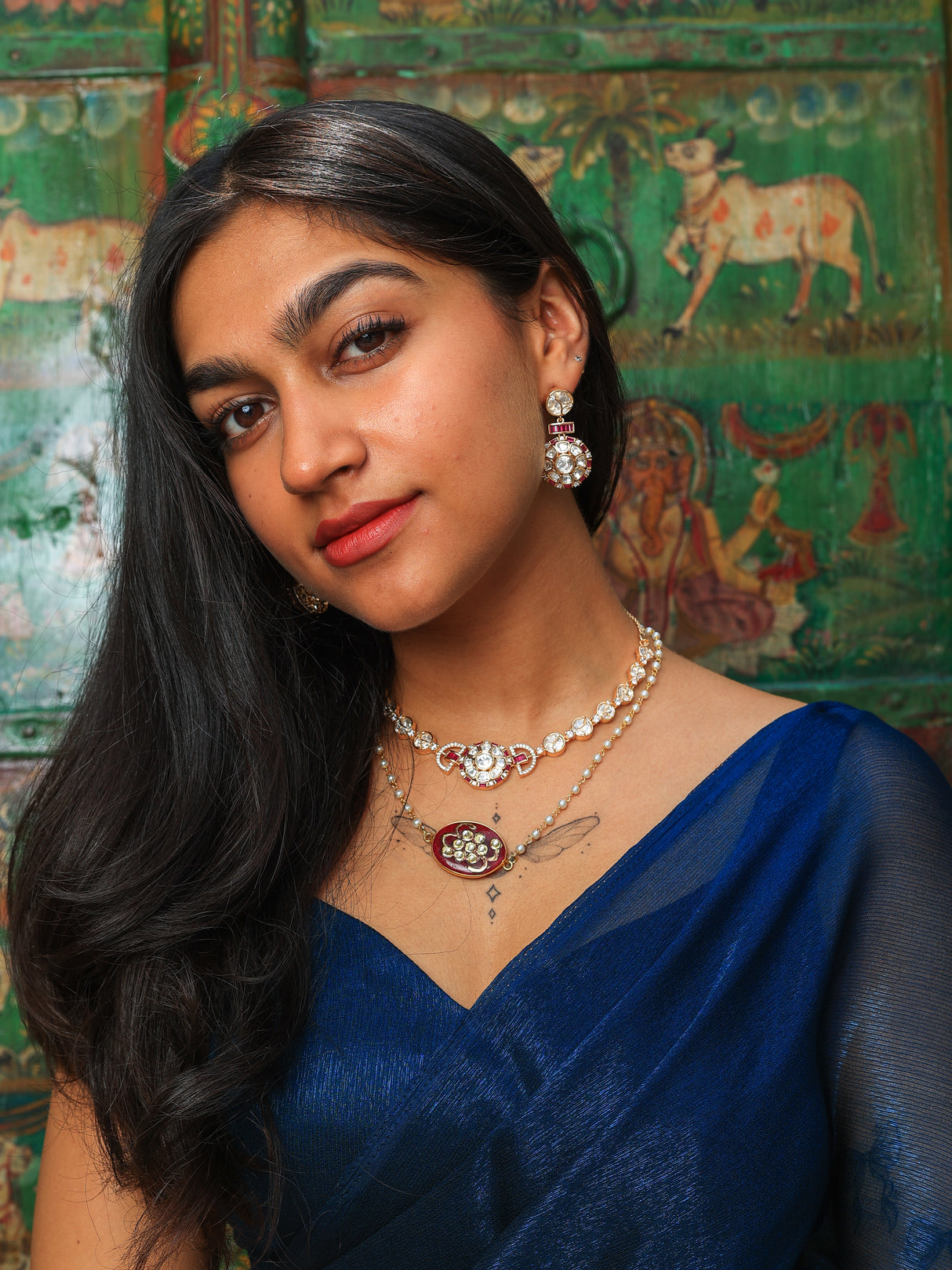 Hasnita tyaani kundan necklace set
