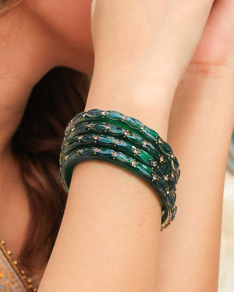 Soni Acrylic With Stone Bangles