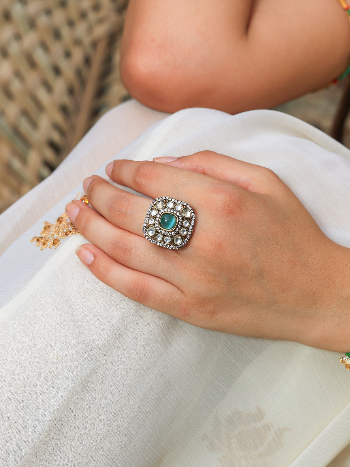 Falguni Moissanite Cocktail Ring