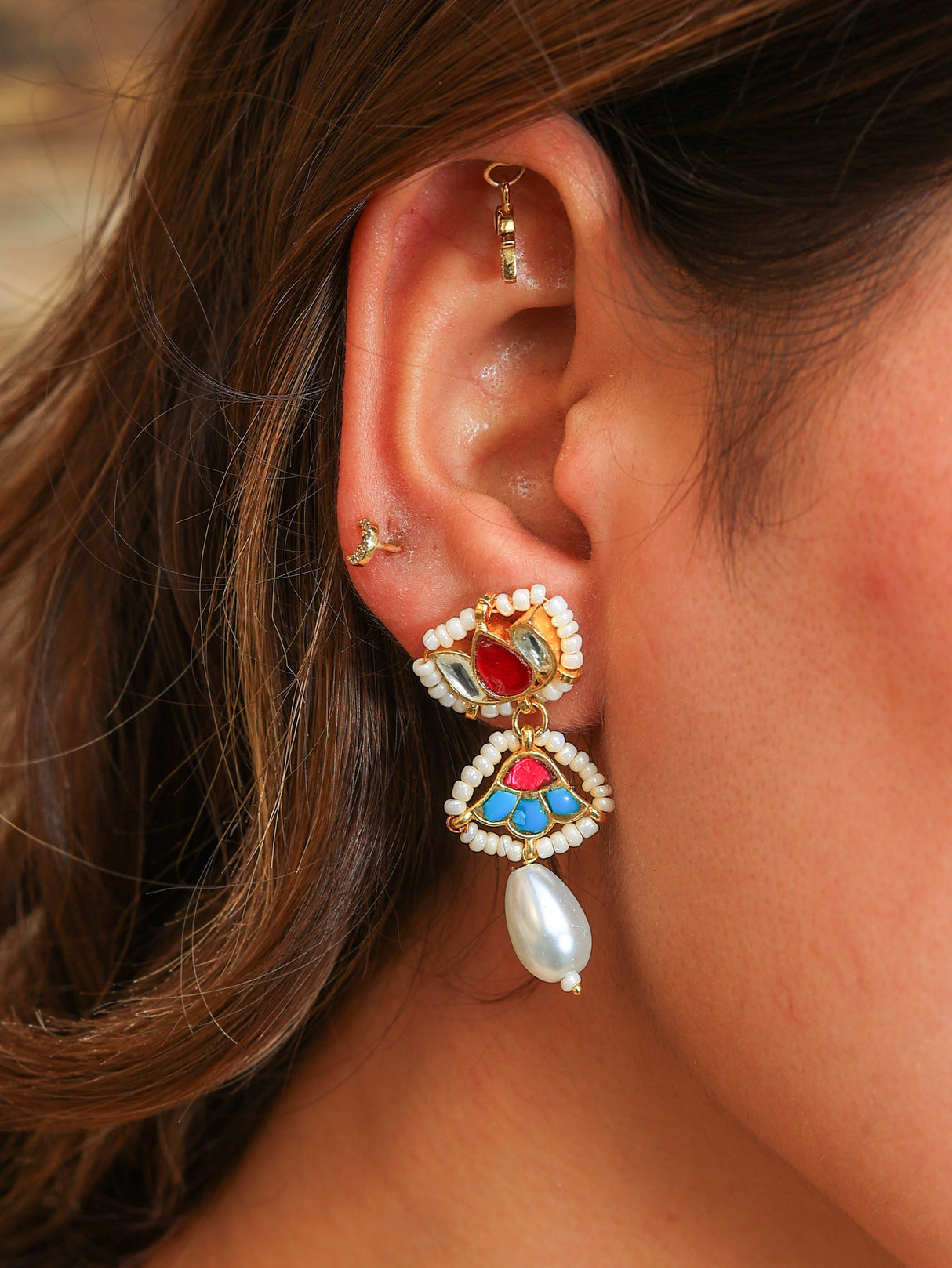 Gulnaar floral cute earring