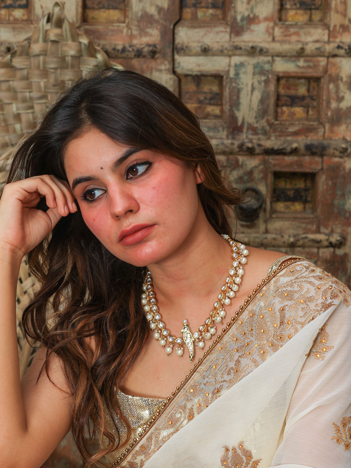 Chiriya kundan necklace