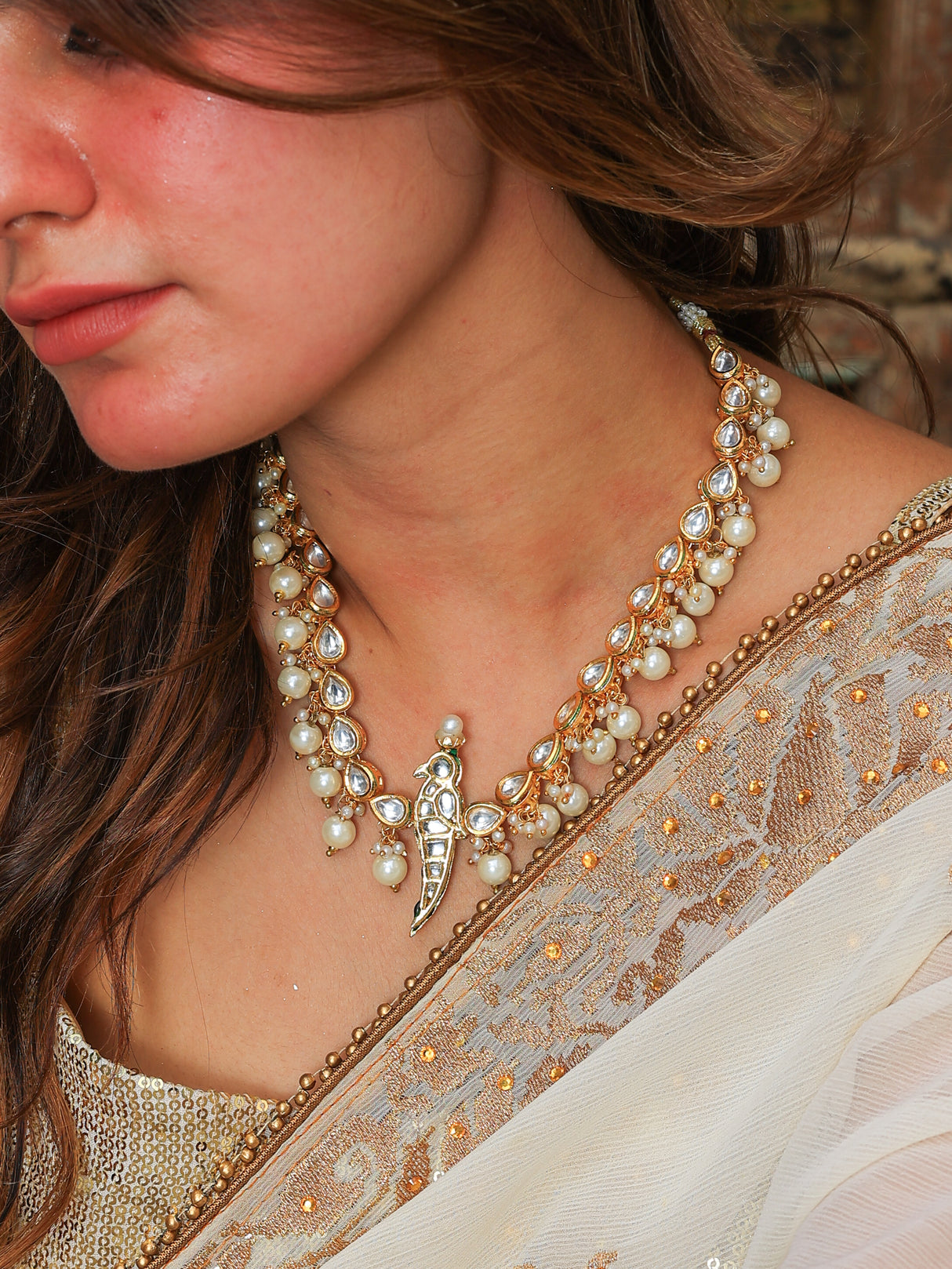 Chiriya kundan necklace