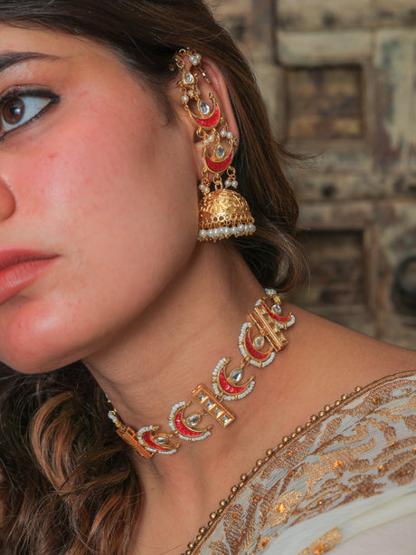 Nagma kundan choker-set