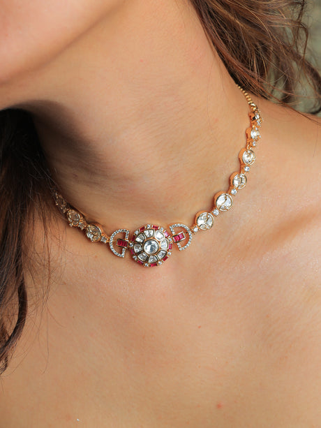 Hasnita tyaani kundan necklace-set