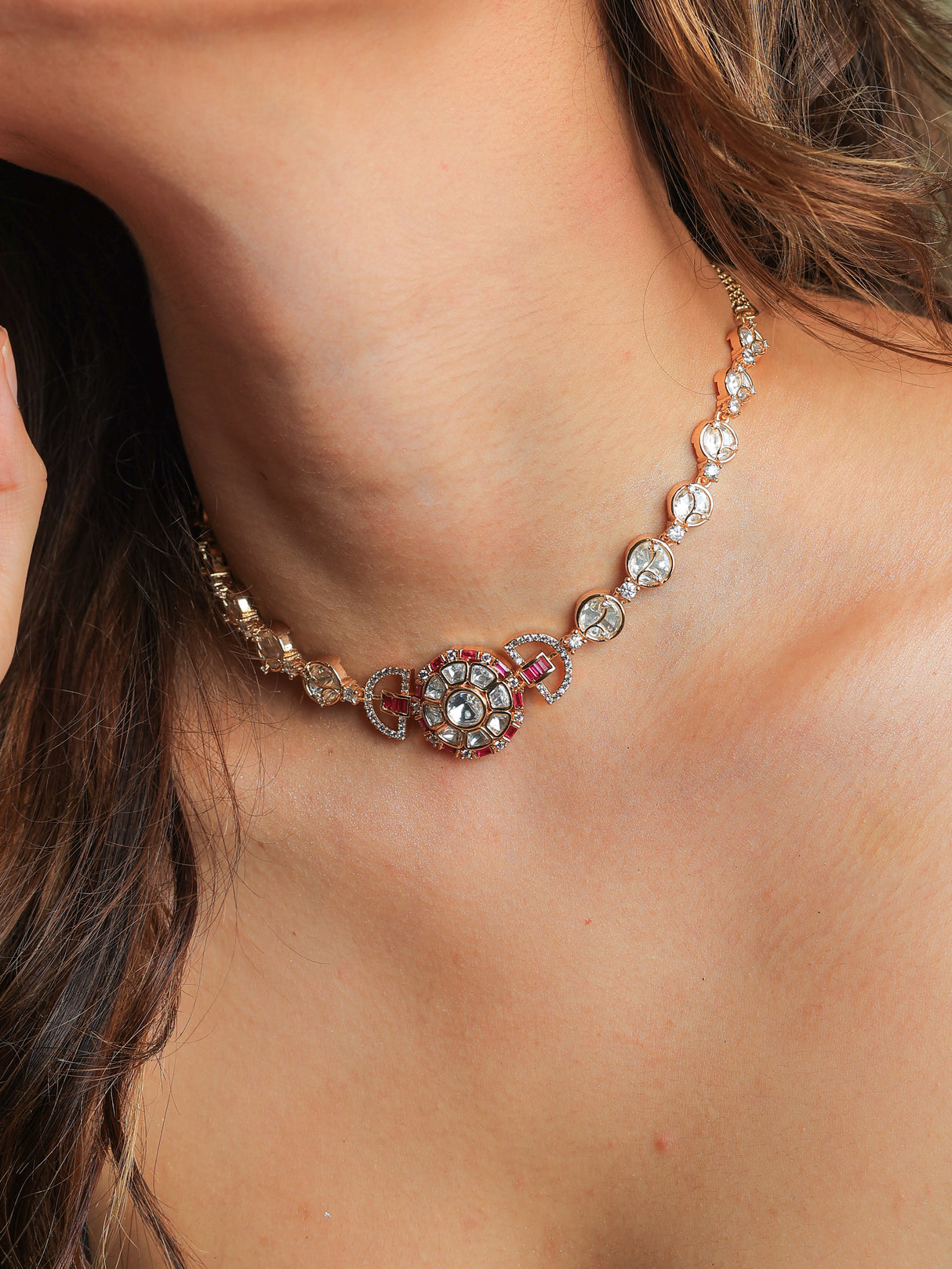 Hasnita tyaani kundan necklace set