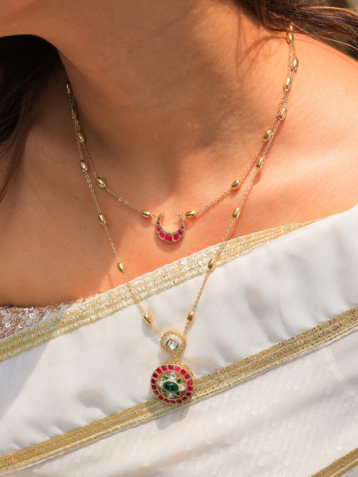 Budhi 2-layer necklace set