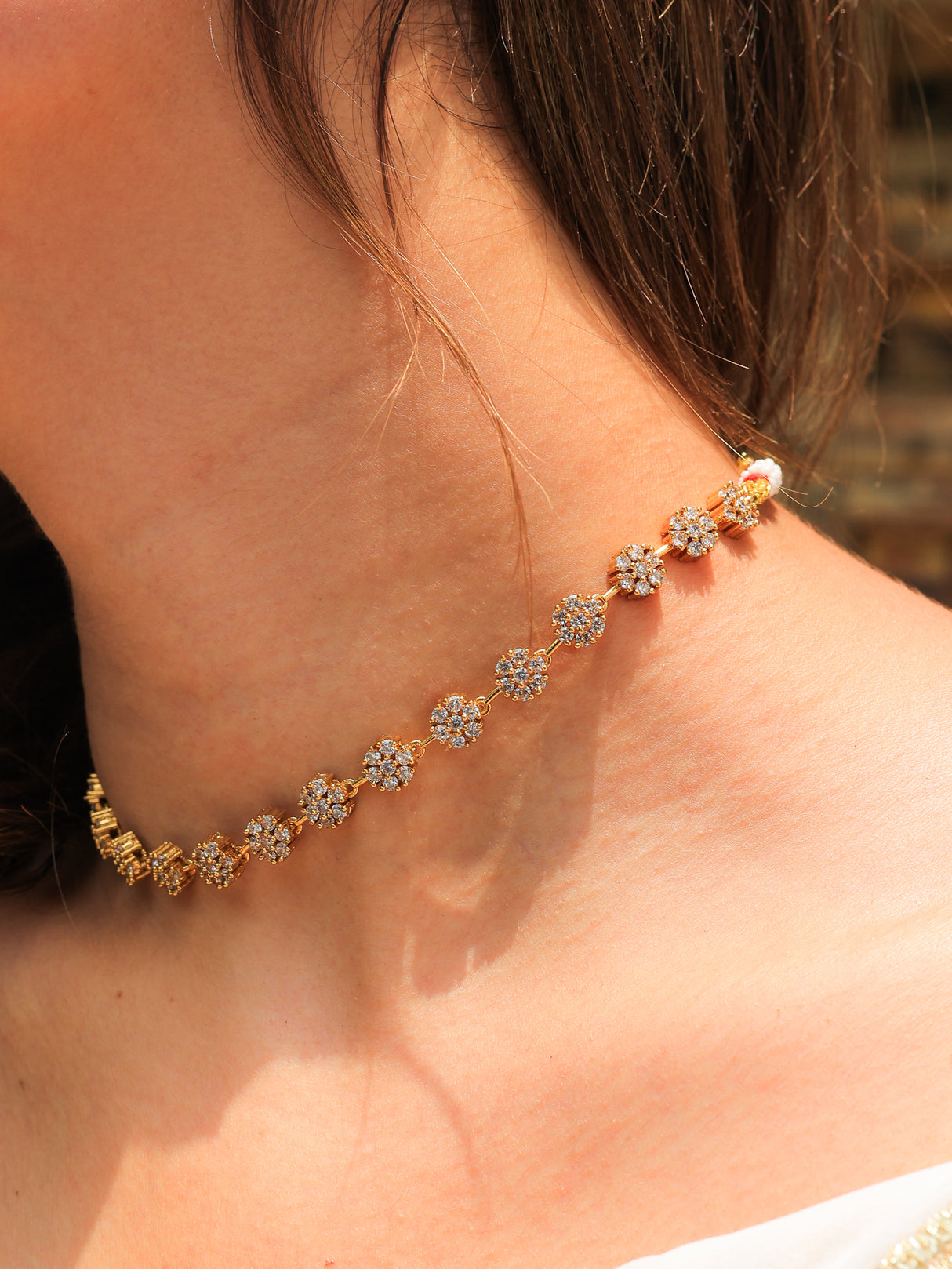 Ansh flower design necklace set