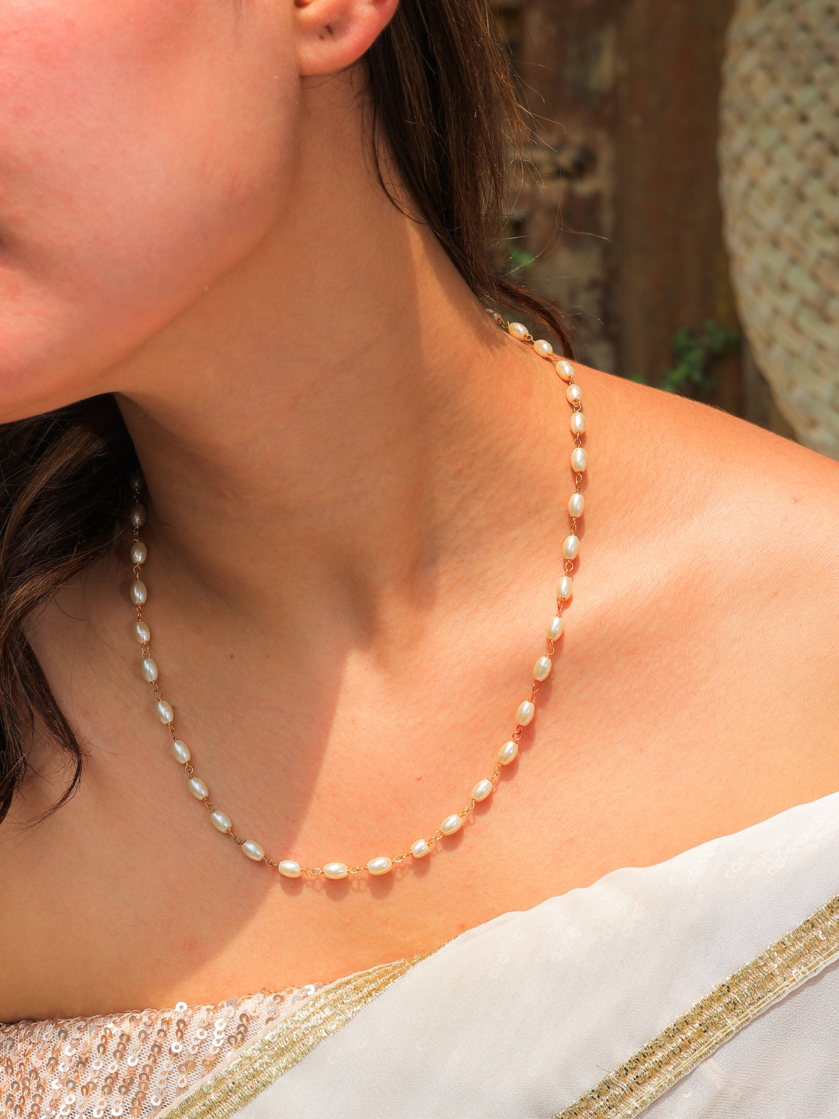 Meera rice pearl chain