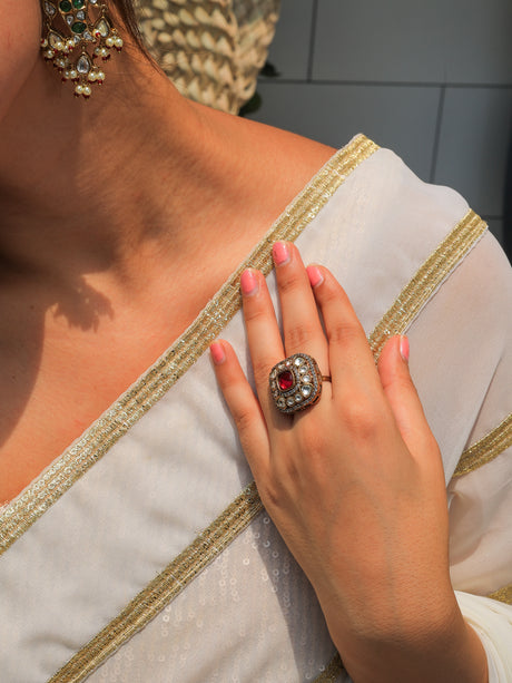 Falguni Moissanite Cocktail Ring