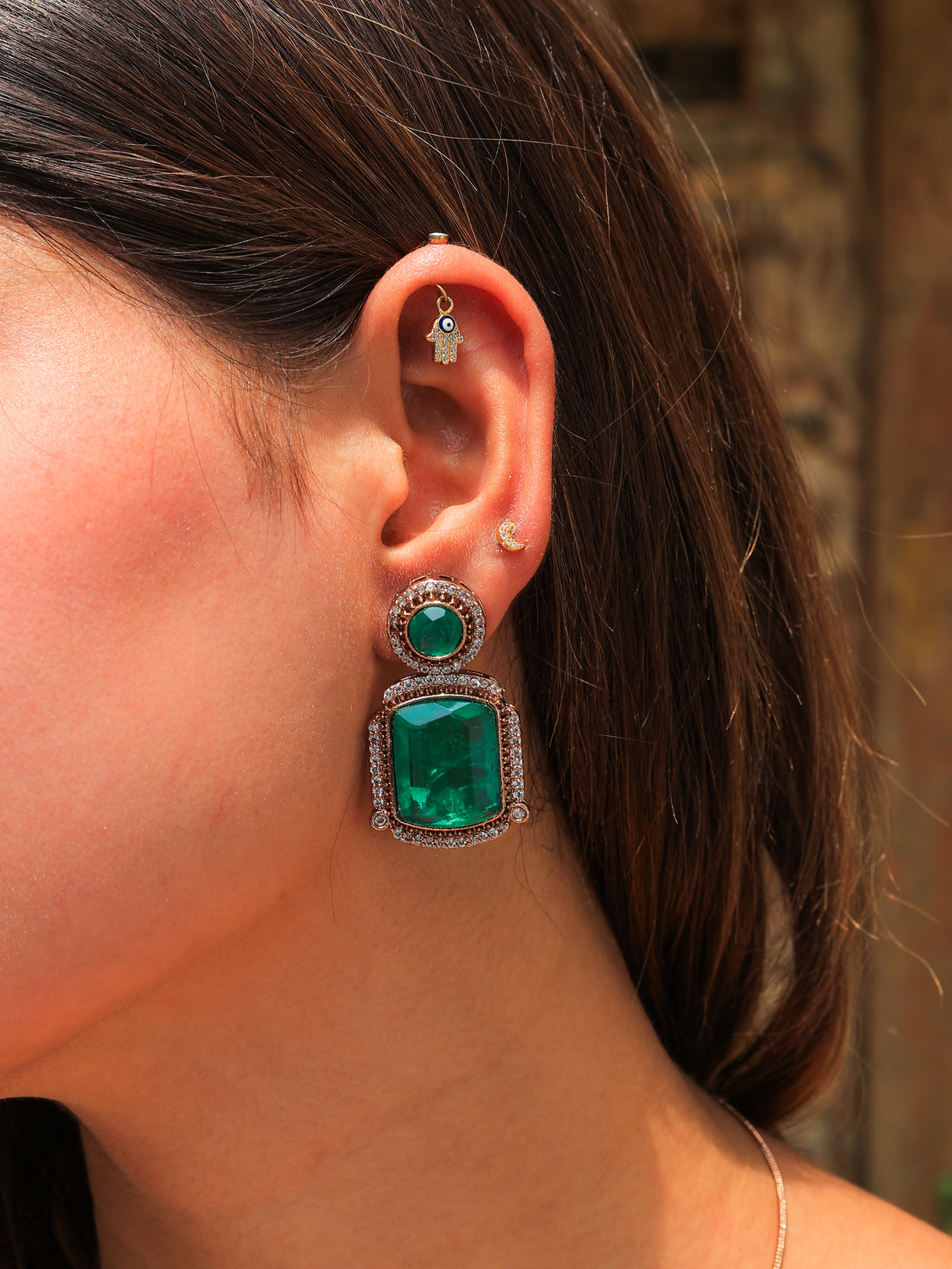 Shreya Artificial stone necklace set