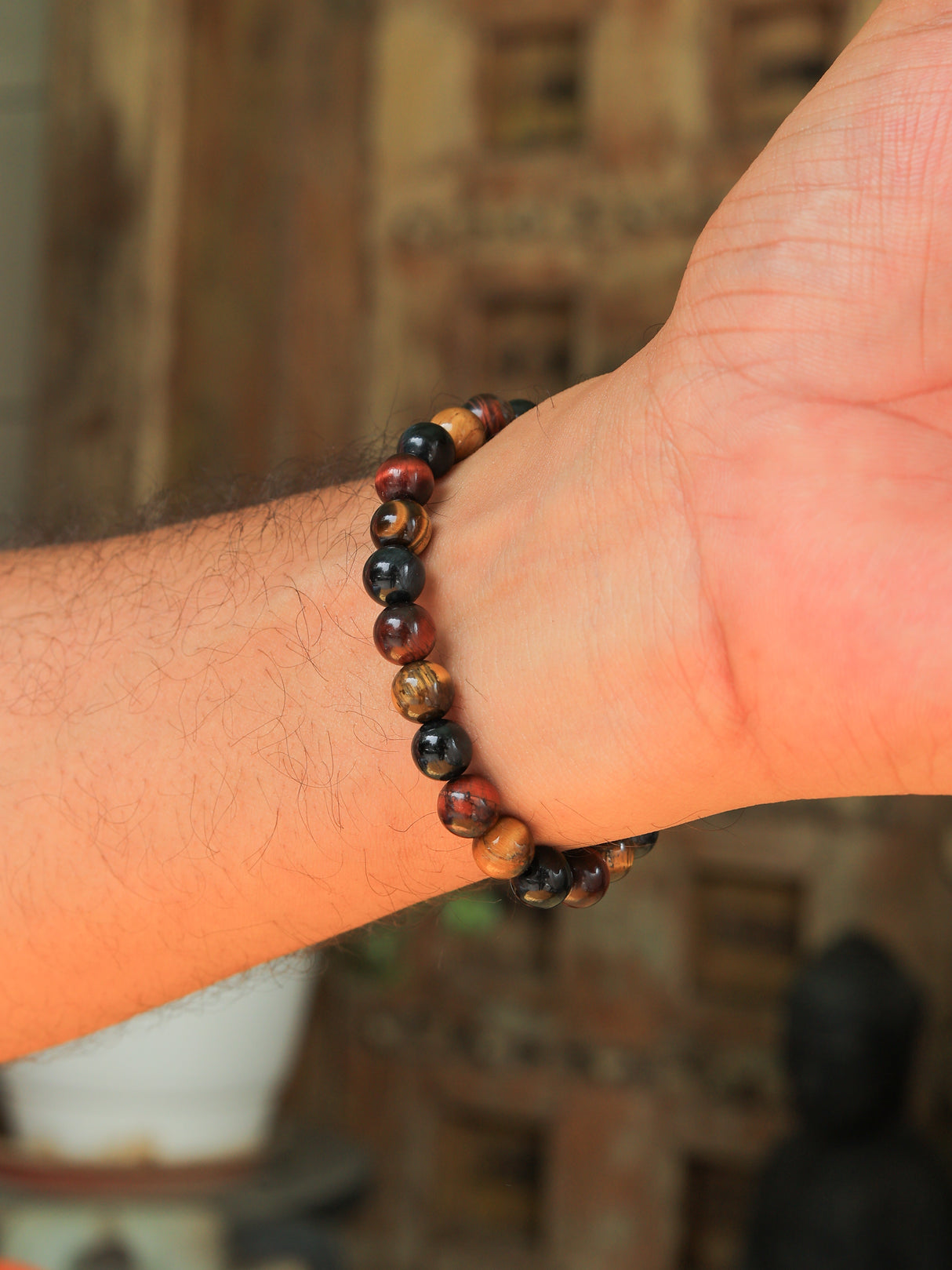 Unisex Multi Tiger Eye Courage Bracelet β Strength, Confidence & Balance