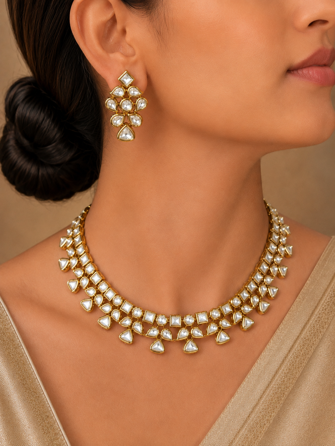 Basara Pearl Drop Necklace Set