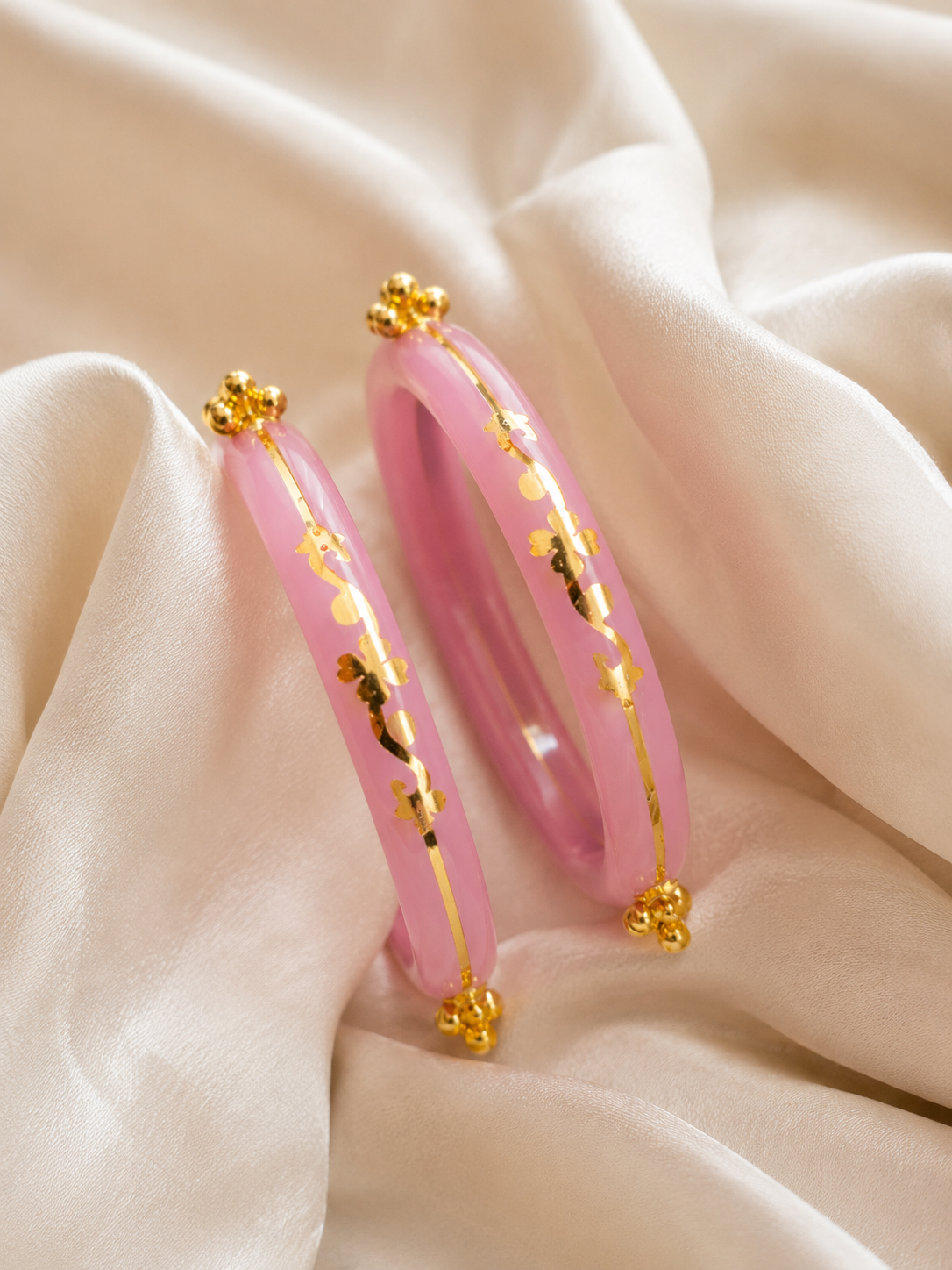 Arnika Lt. Pink Bloom Designer Bangles