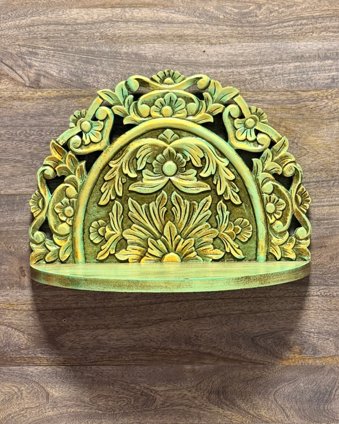 Antiquity Rustica Collective - Wooden Wall Carved Shelf