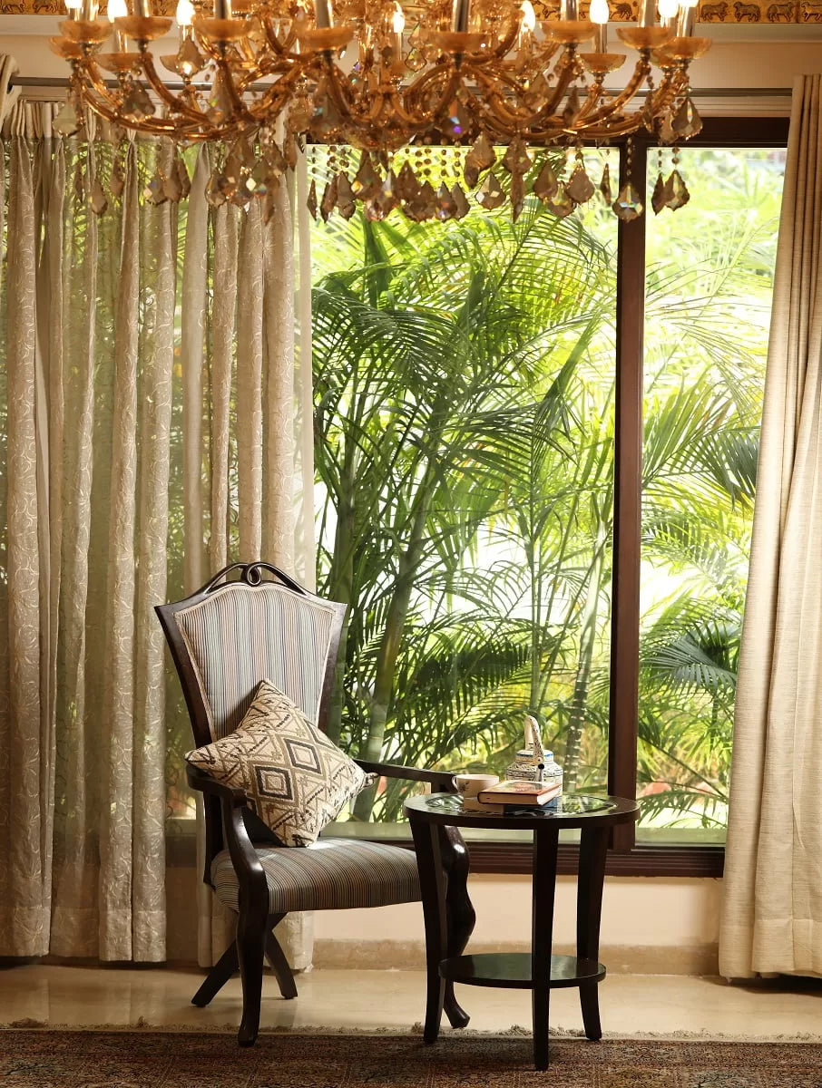 Cushion Cover - Rich Linen look Cotton Slub With Crewel Embroidery