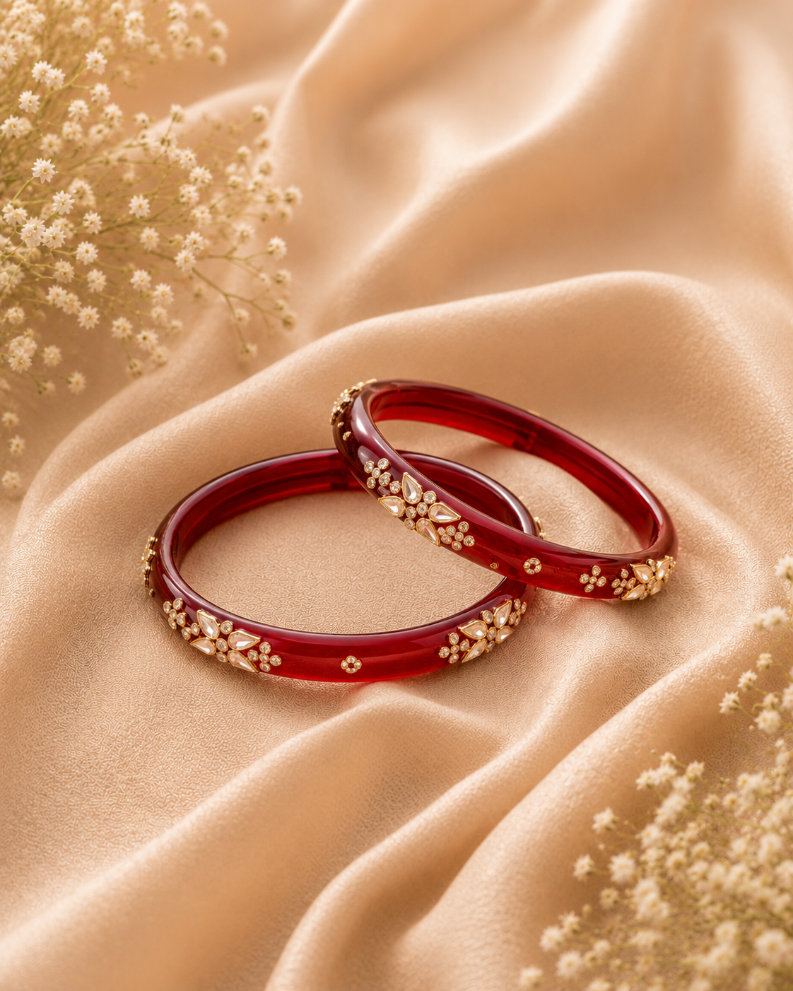 Raunak Royal Elegance Kundan Bangles (Set of 2pcs)