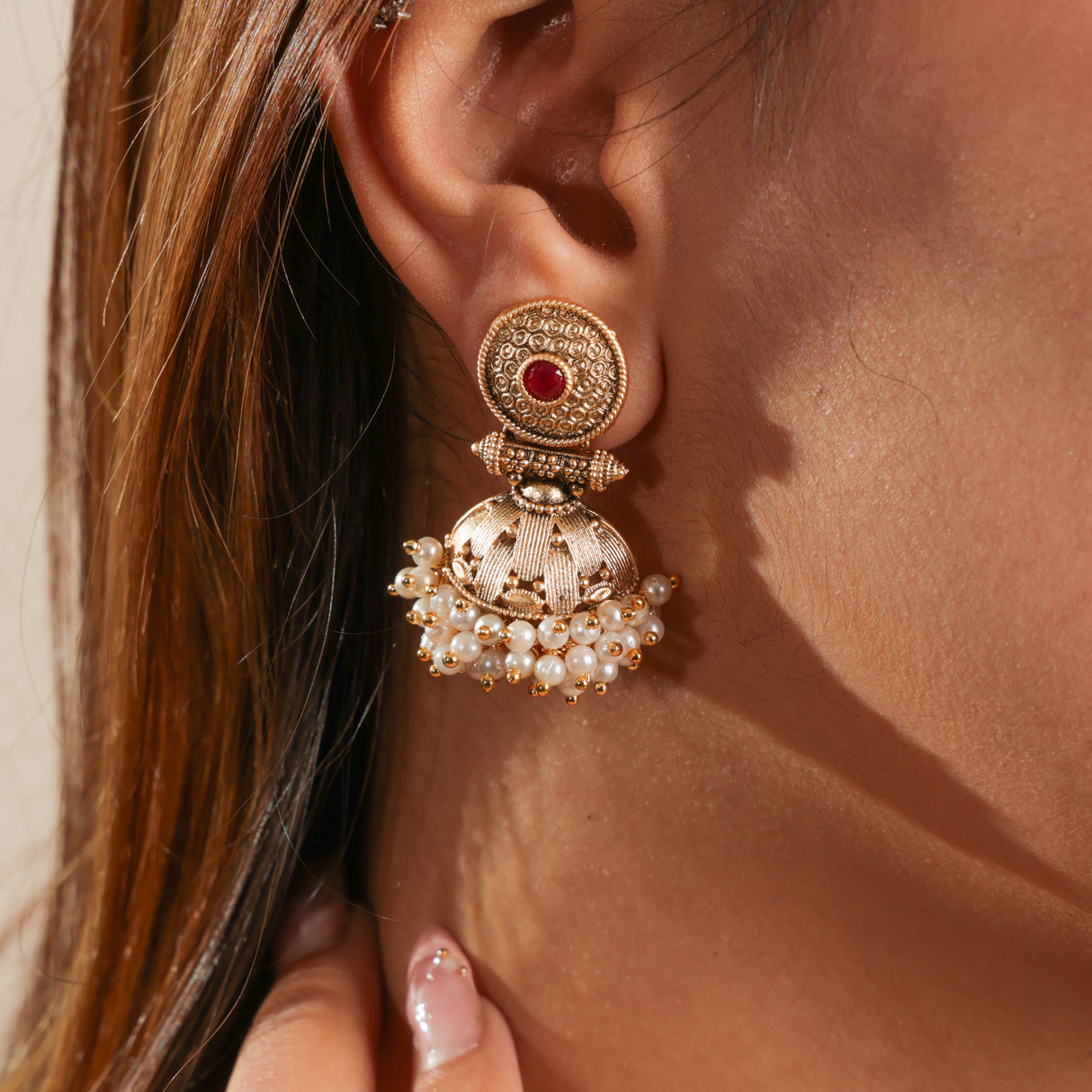 Moonara Royal Pearl Kundan Necklace Set