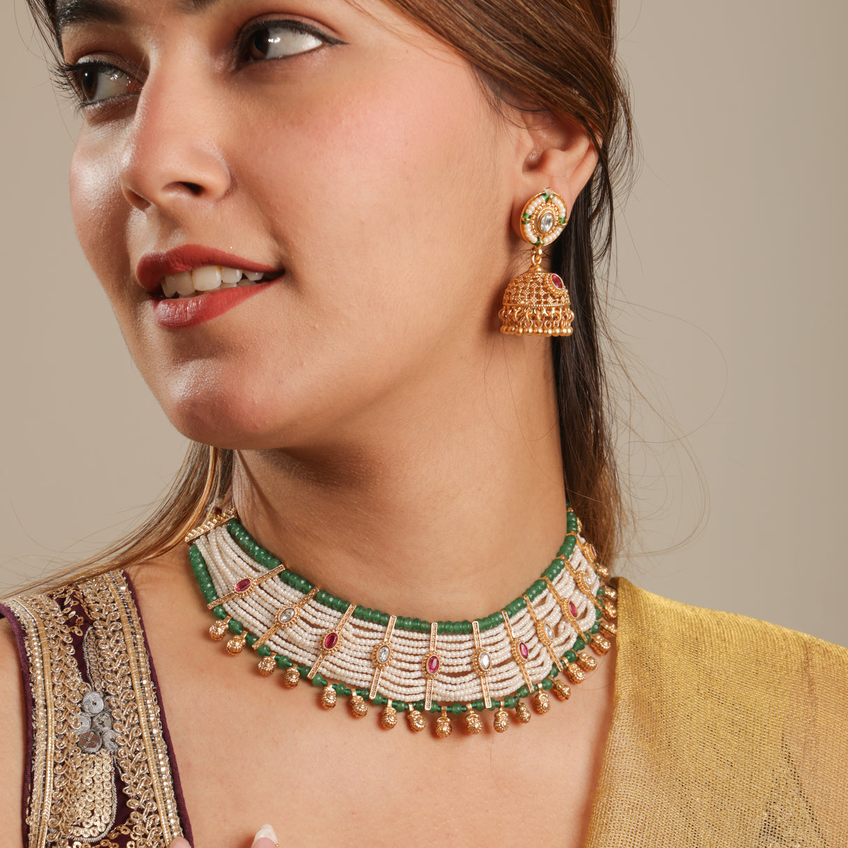 kemaya Kundan choker
