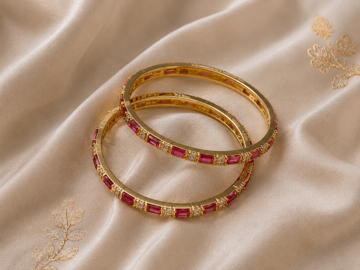 Giti Ruby Bangle-2pc set