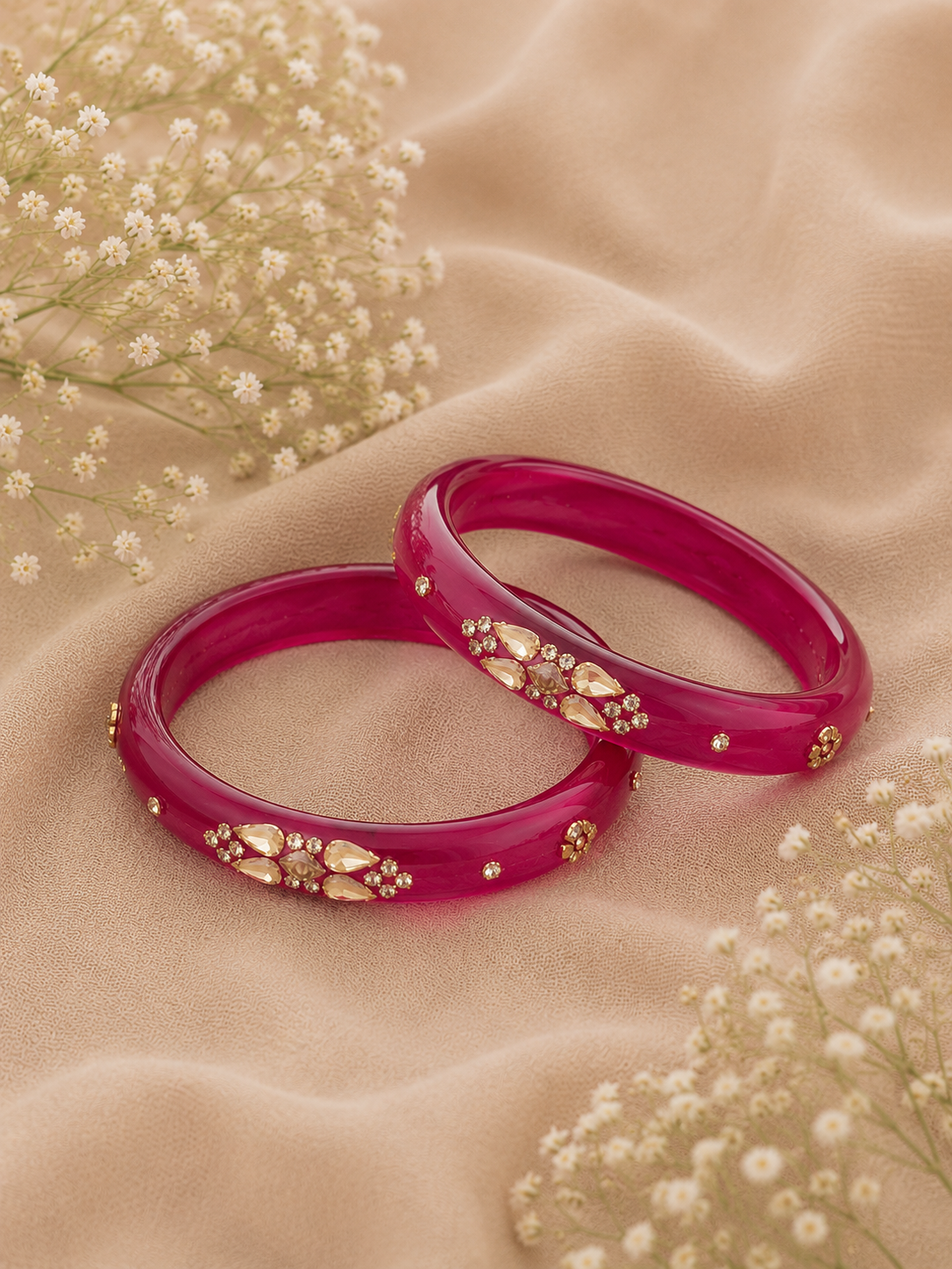 Raunak Royal Elegance Kundan Bangles (Set of 2pcs)