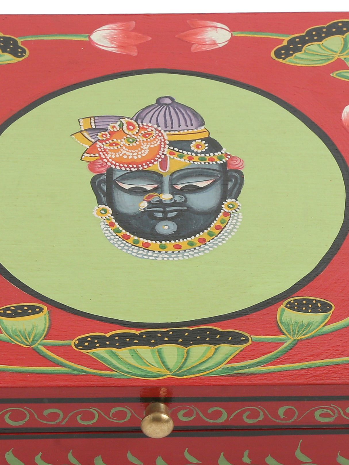 Spacious Pichawai Handpainted Krishna Box - Large