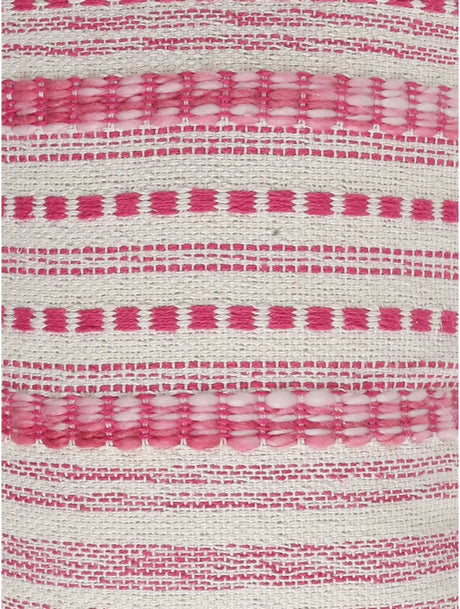 Cushion Cover With Tassels - Ivory And Fuschia Pillow Style