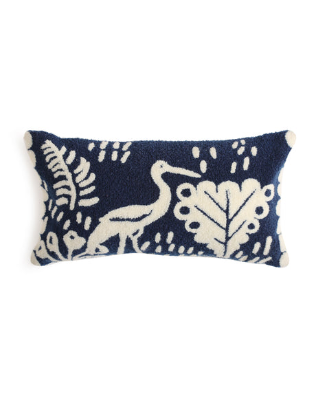 Stork Design Woven cushion cover - Blue
