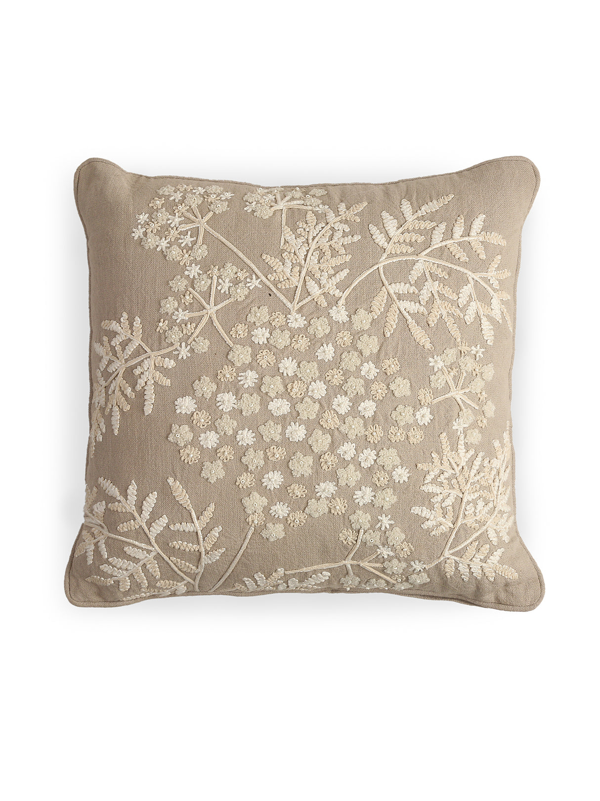 Grey Embroidered cushion cover