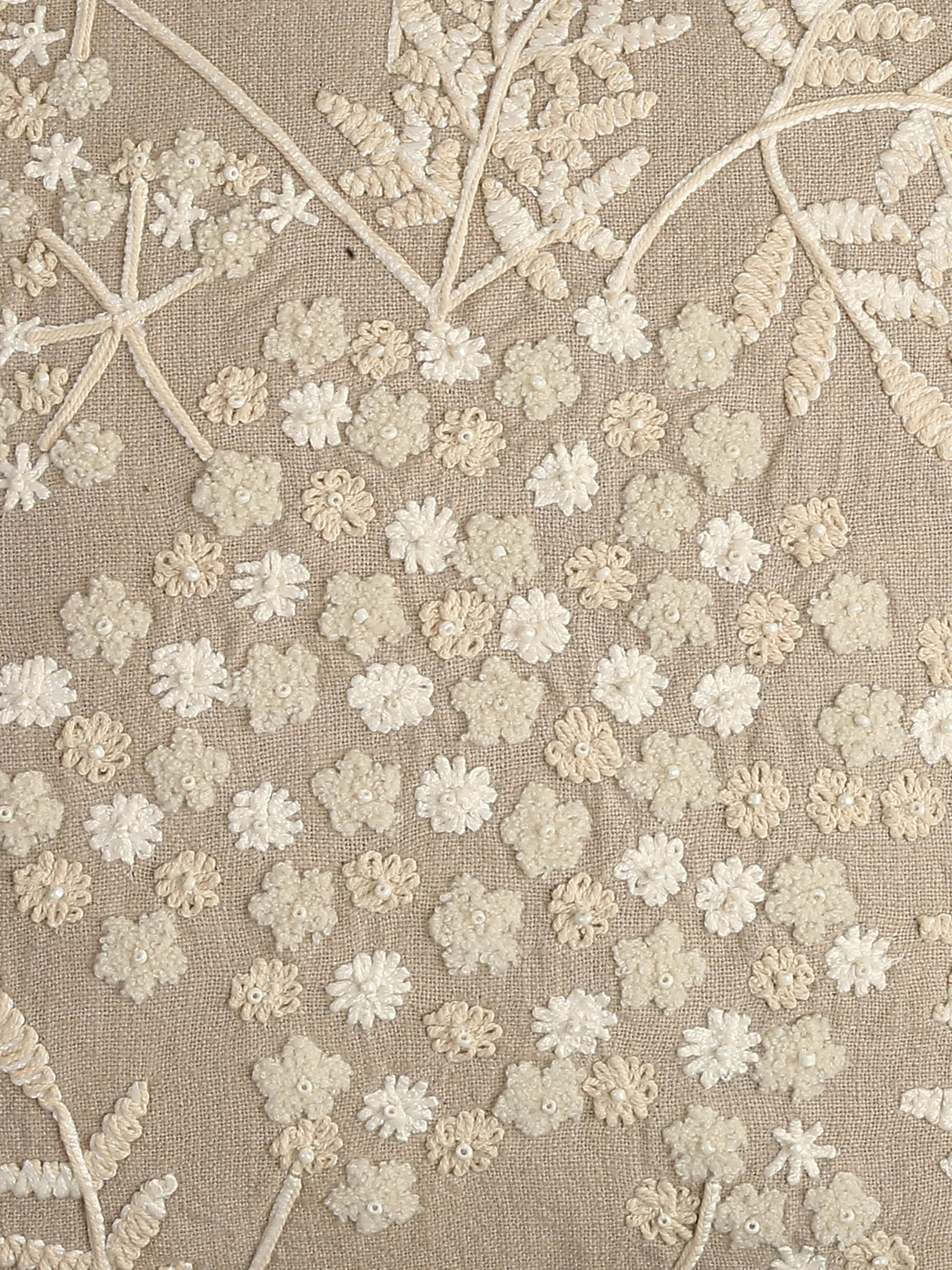 Grey Embroidered cushion cover