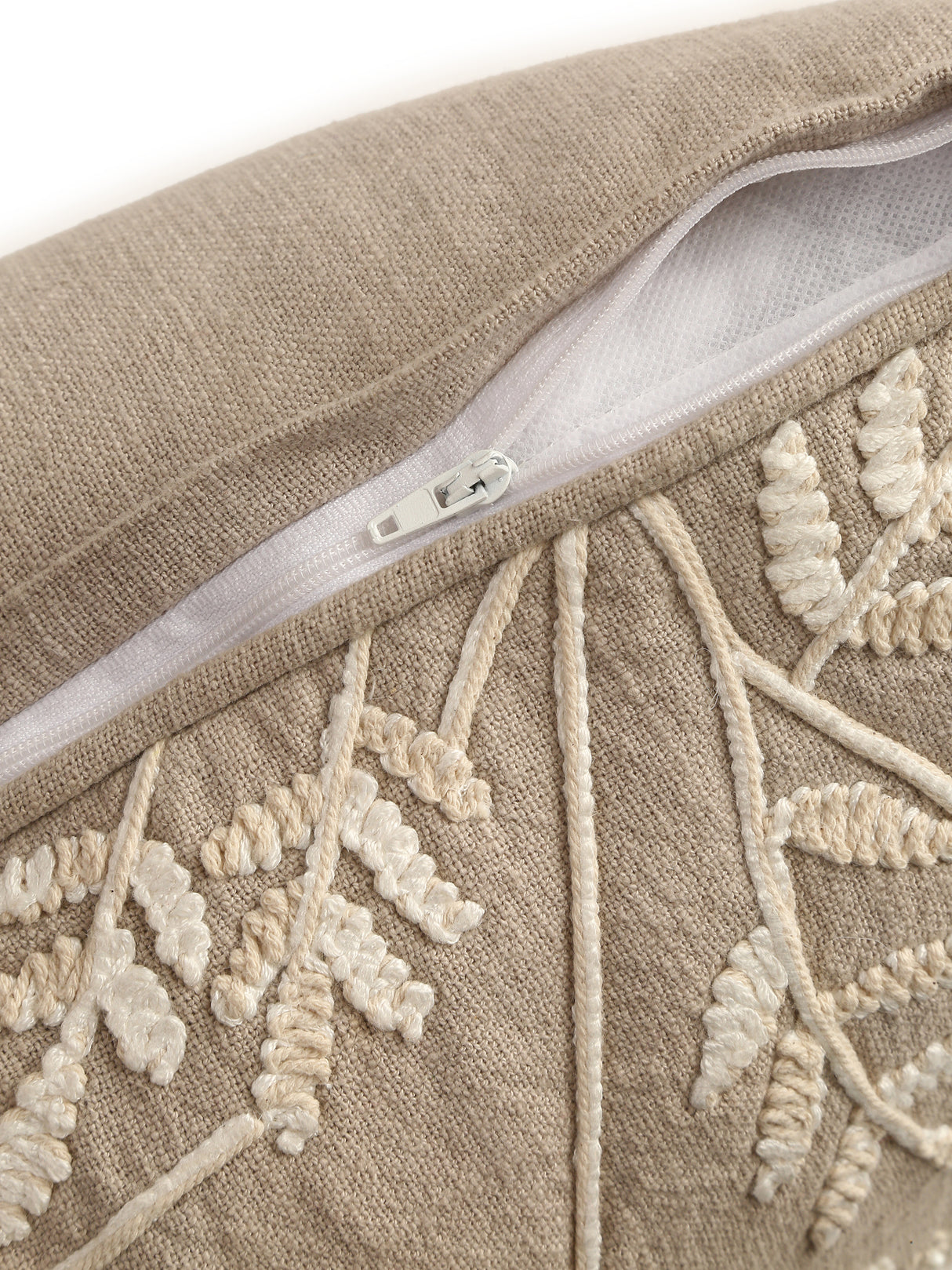 Grey Embroidered cushion cover