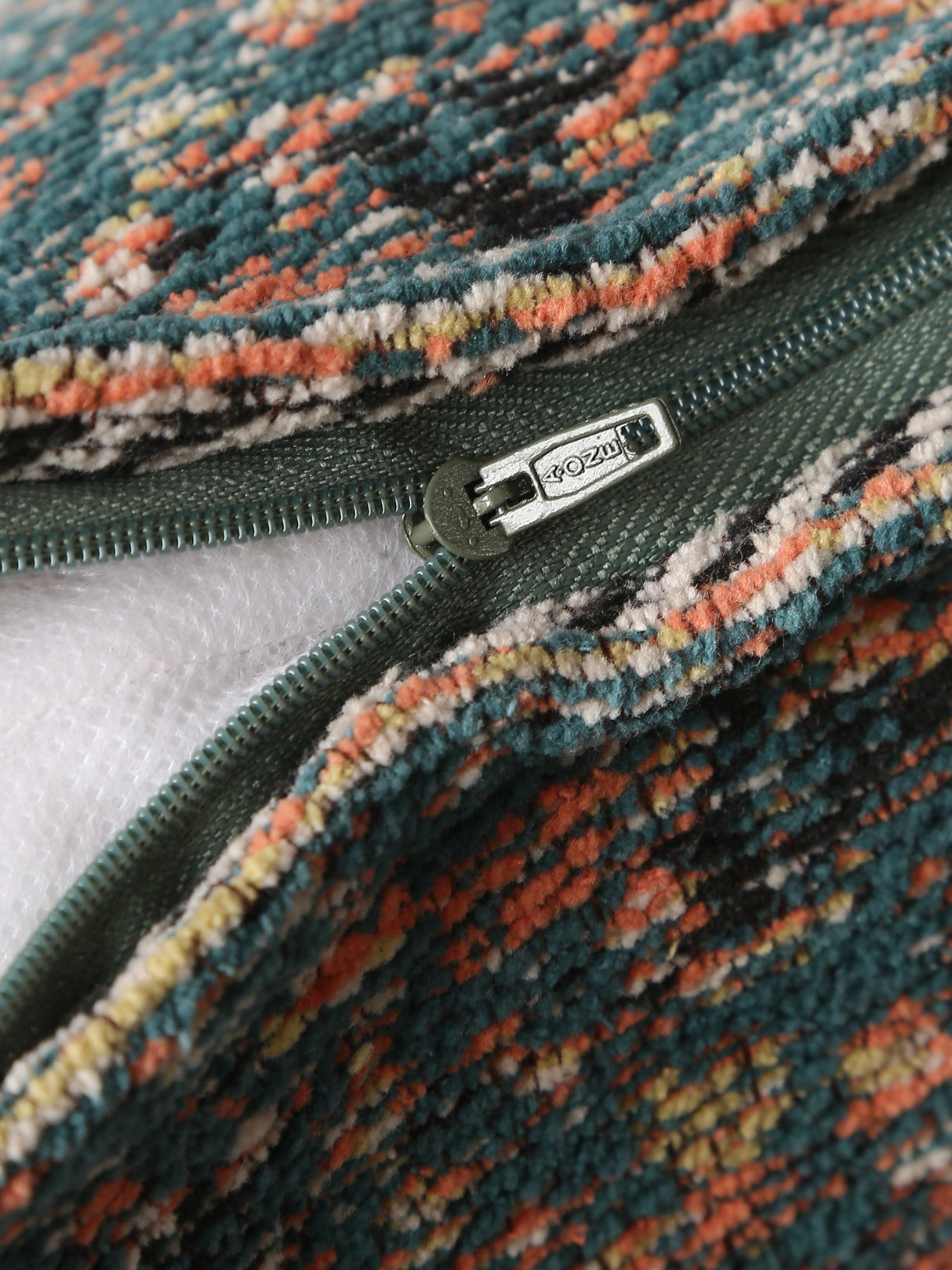 Persian Motif - Teal Jacquard Chenille Cushion Cover