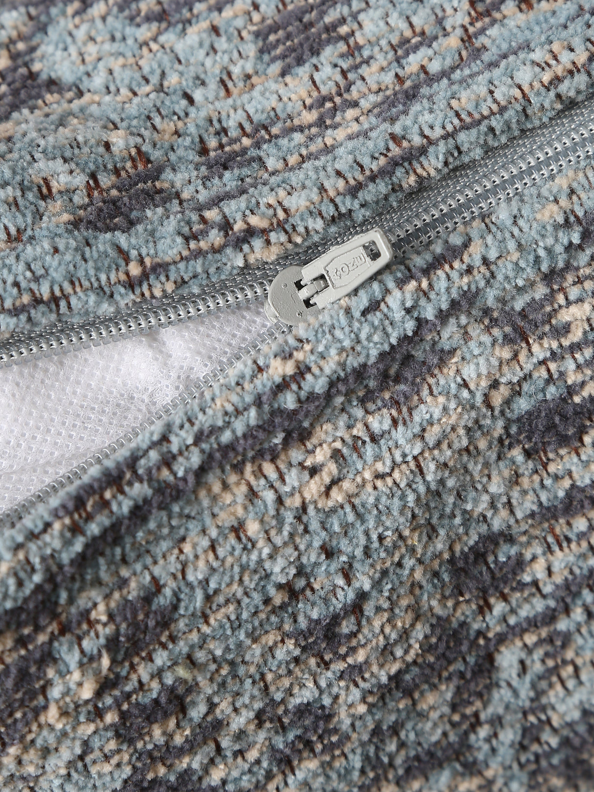 Persian Motif - Blue Jacquard Chenille Cushion Cover