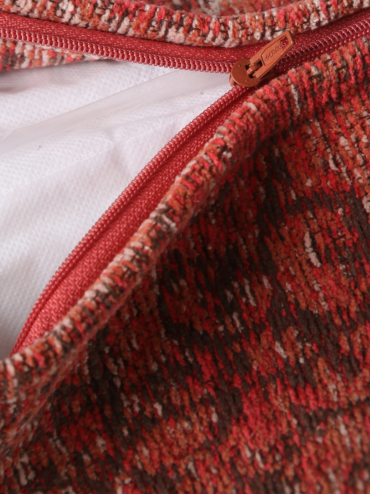 Persian Motif - Deep Red Jacquard Chenille Cushion Cover