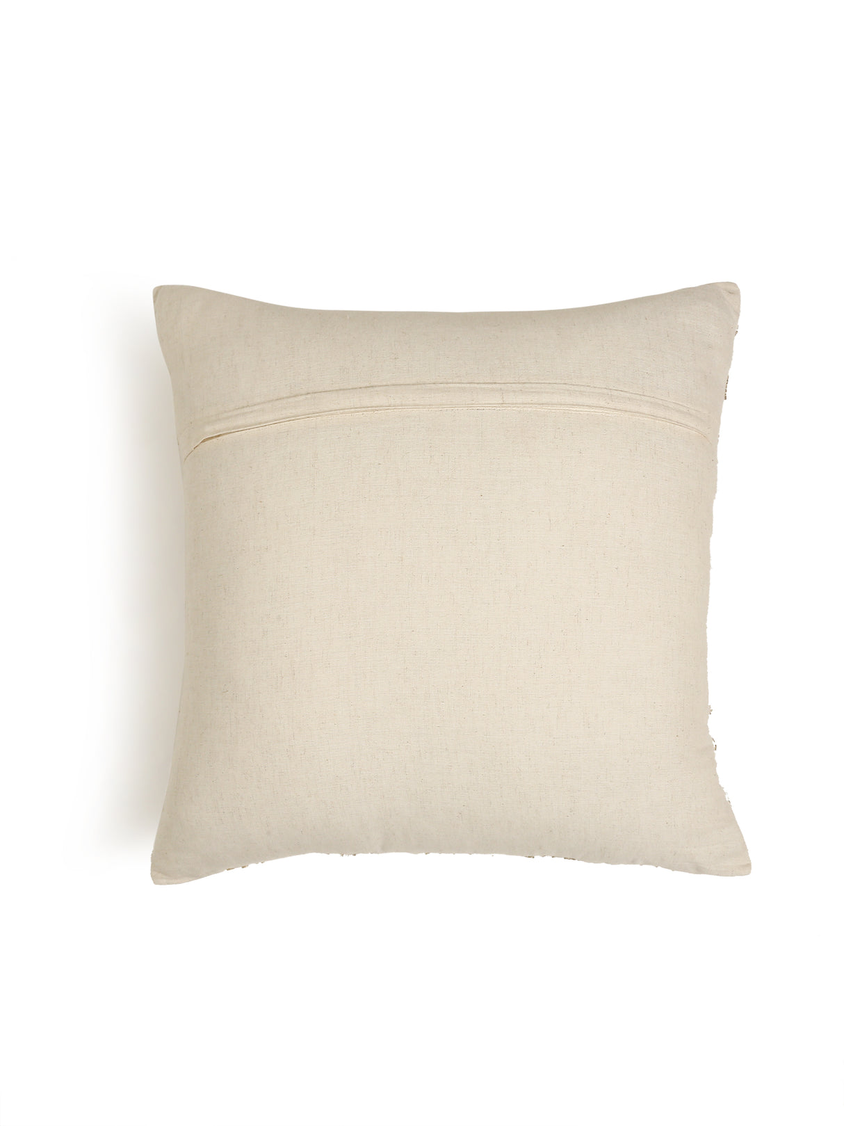 Geometric design Ivory & Gold beaded cushion cover