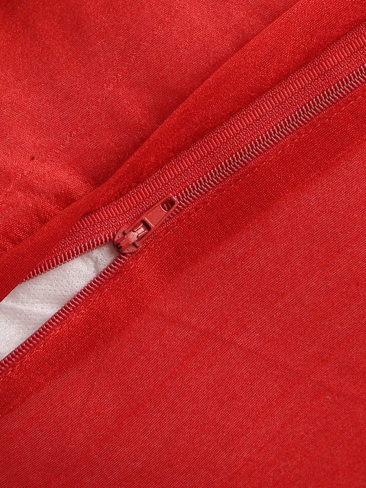 Embroidered Cushion Cover With Sequin Base - Red And Multicolor Patch Work