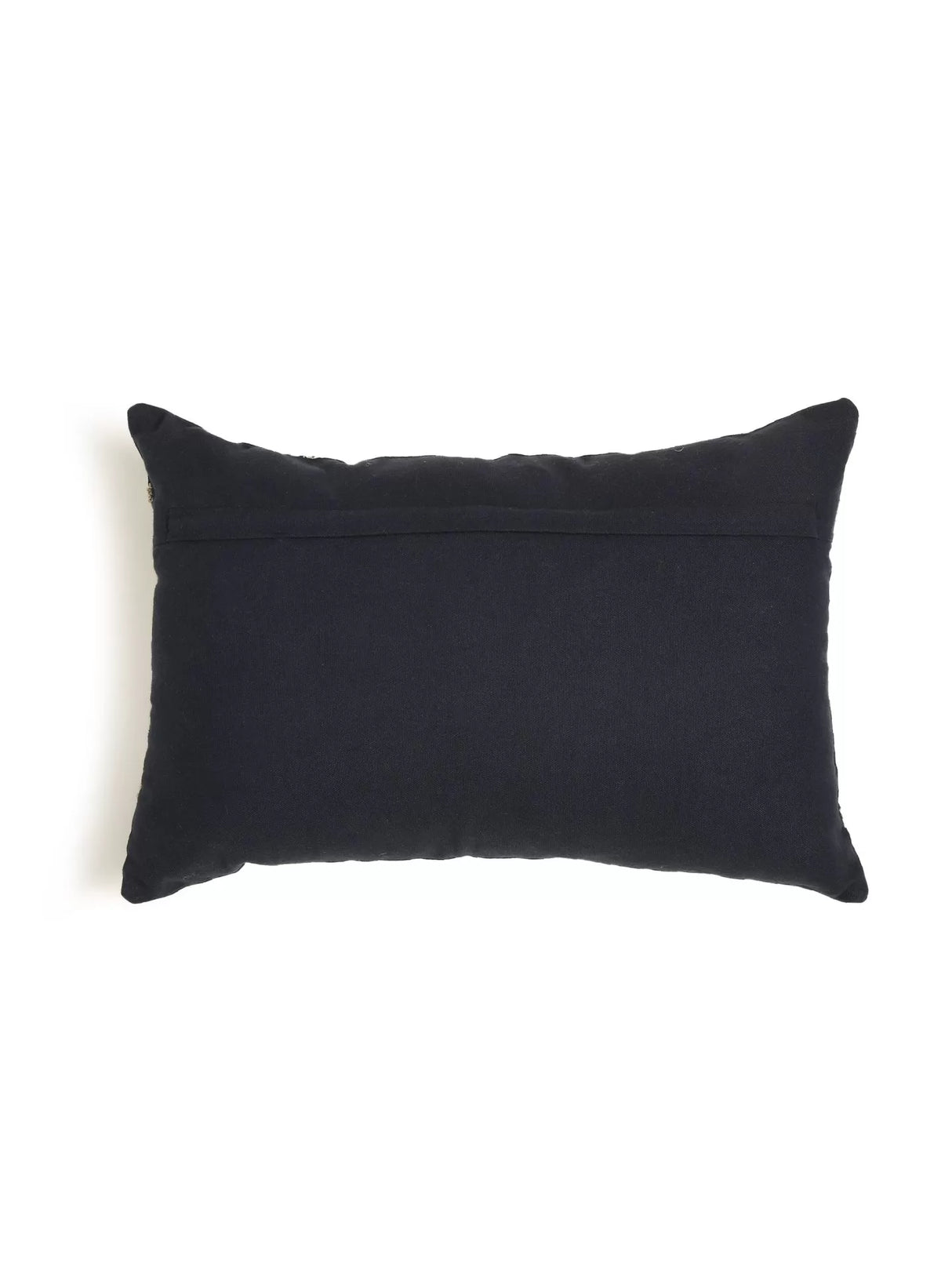 Embellished Cushion Cover - Blue And Ivory Pillow Style Embroidered