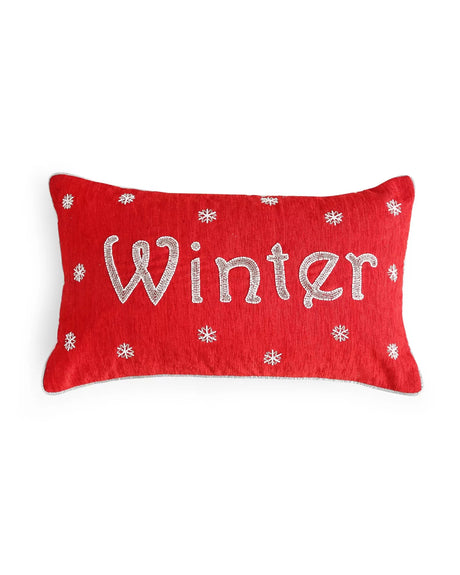 Beaded Cushion Cover - Winter