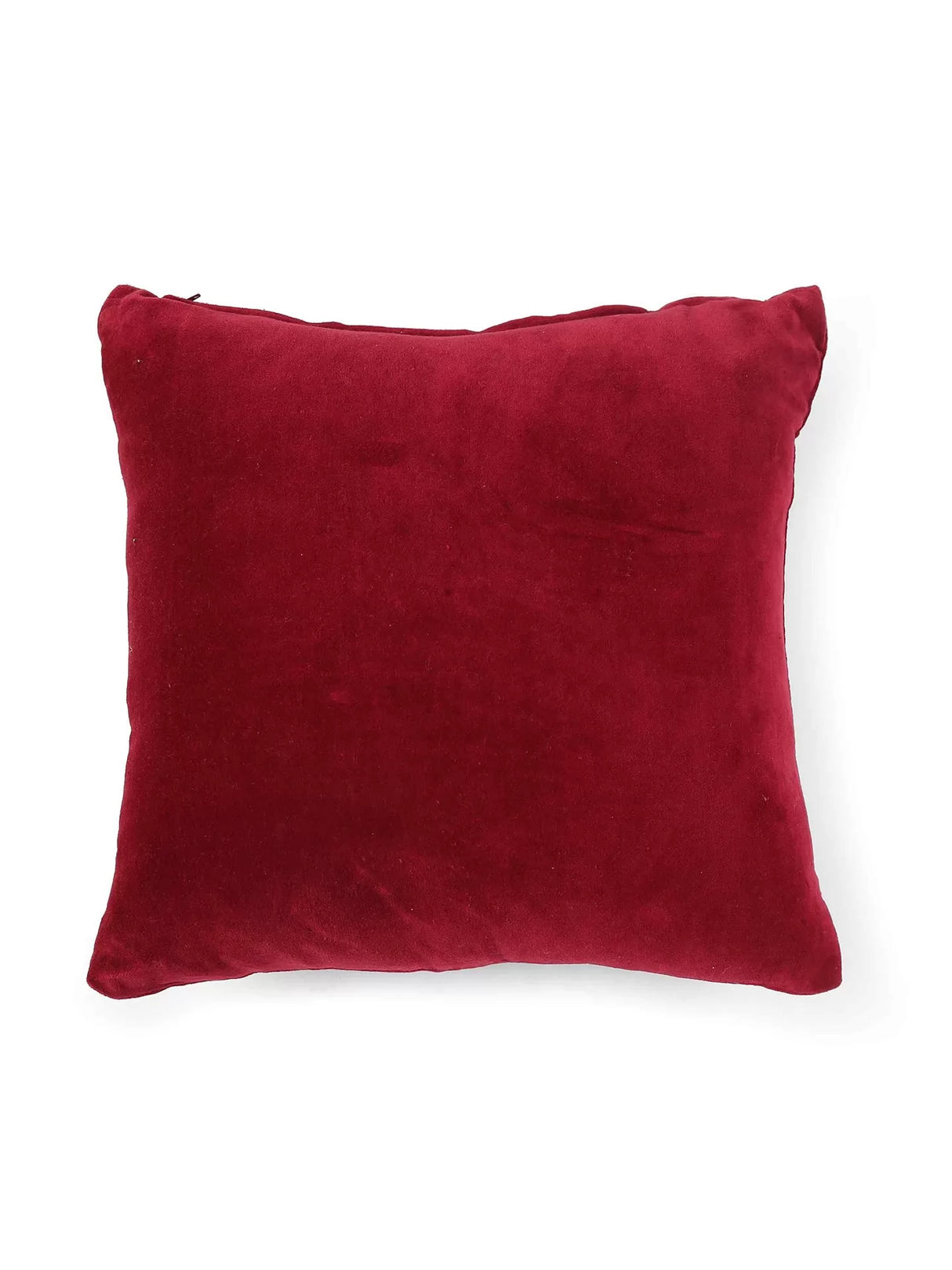 Cotton Velvet Cushion Cover - Maroon