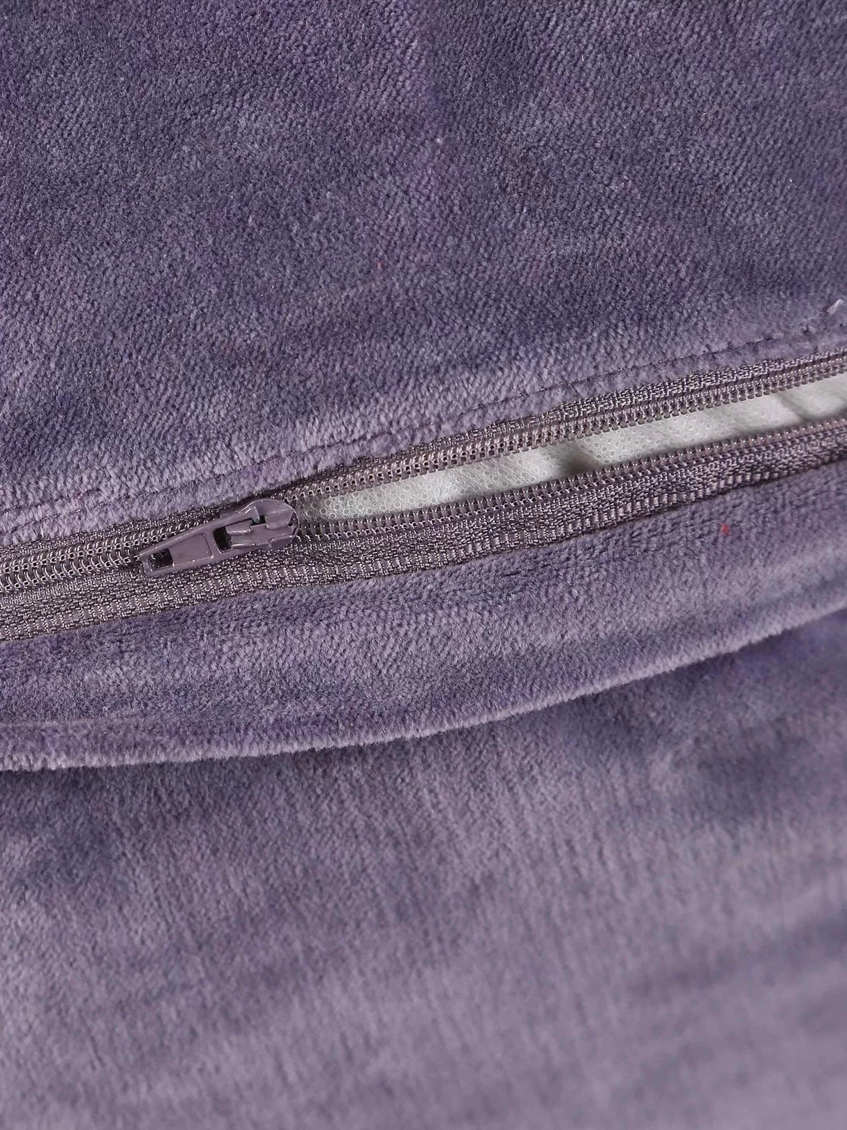 Cotton Velvet Cushion Cover - Lavender With Contrast Border Trim