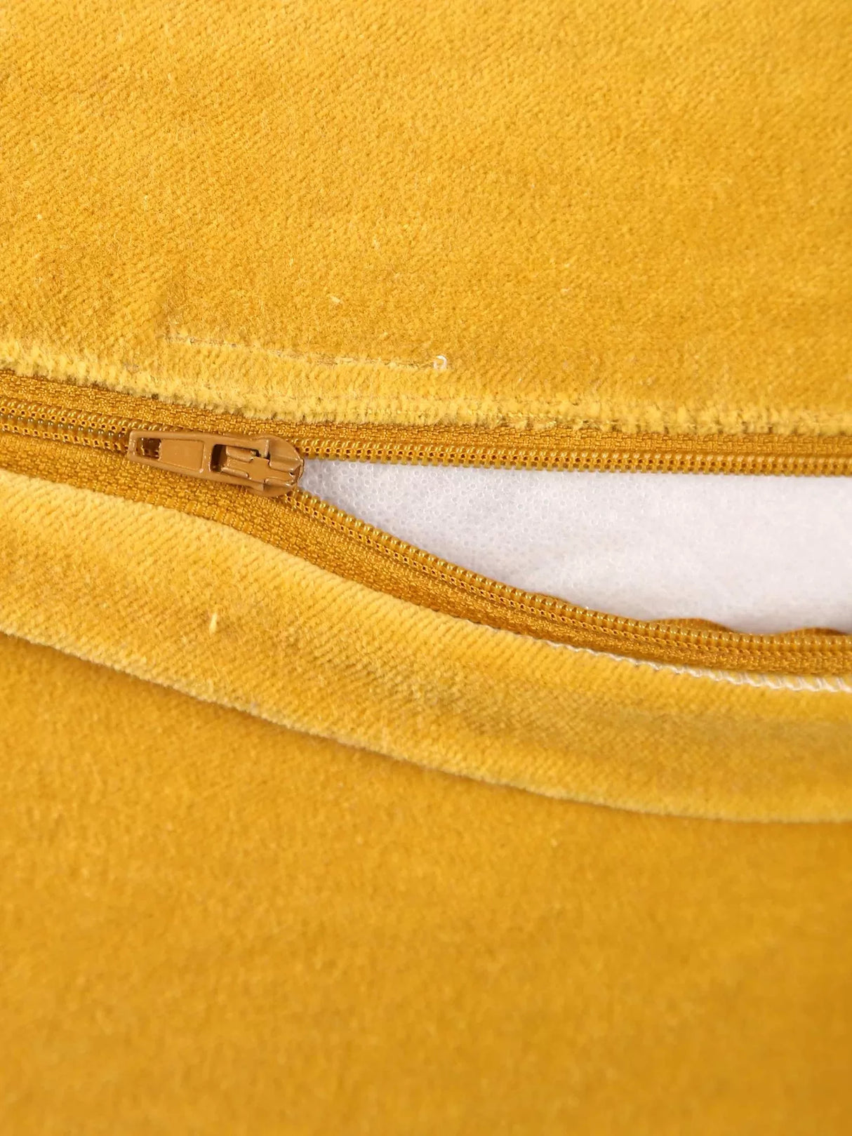 Cotton Velvet Cushion Cover - Yellow With Contrast Border Trim