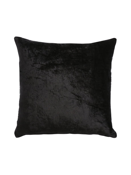 Monochrome Viscose velvet embroidered cushion cover