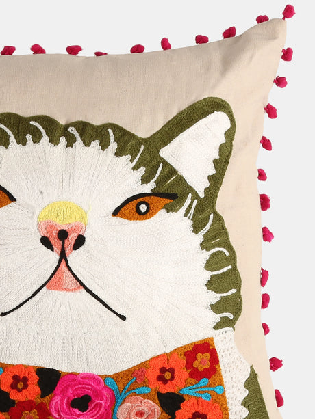 Enchanted Dream Scapes - Cat With A Bow Embroidered