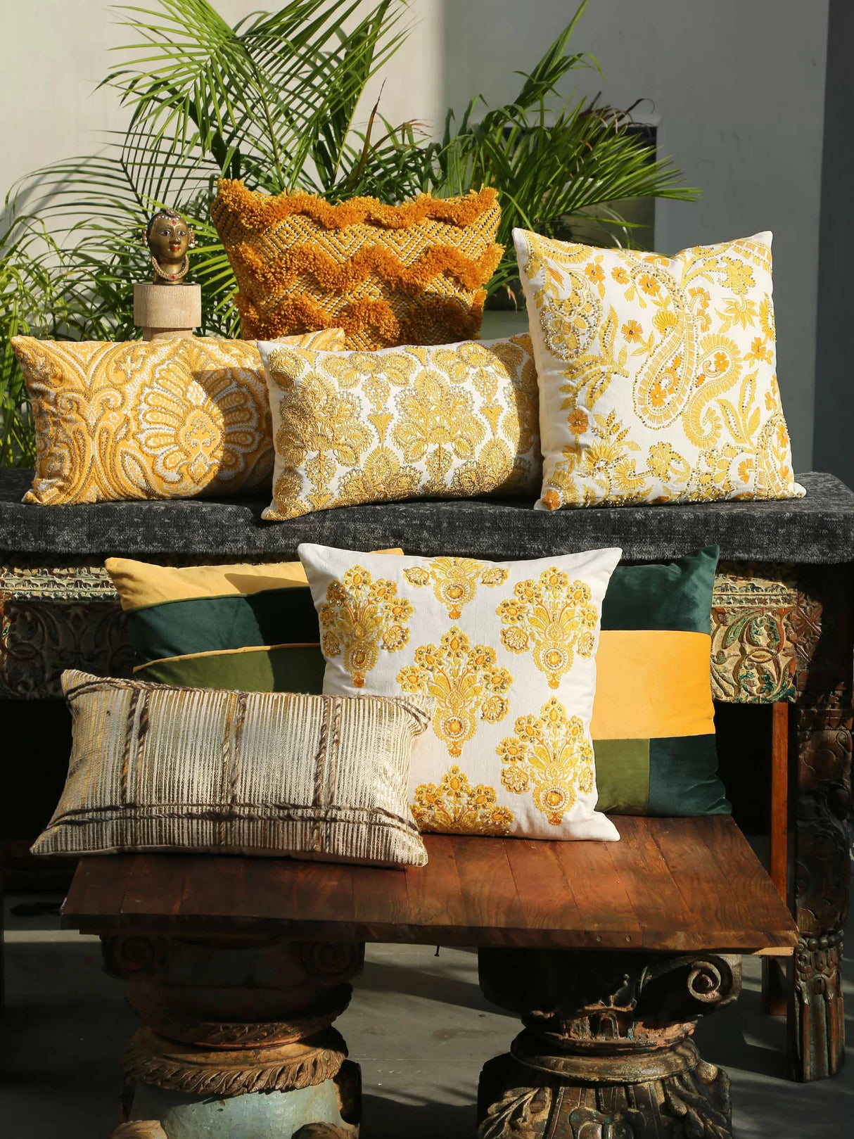 Cushion Cover - Tufted Yellow