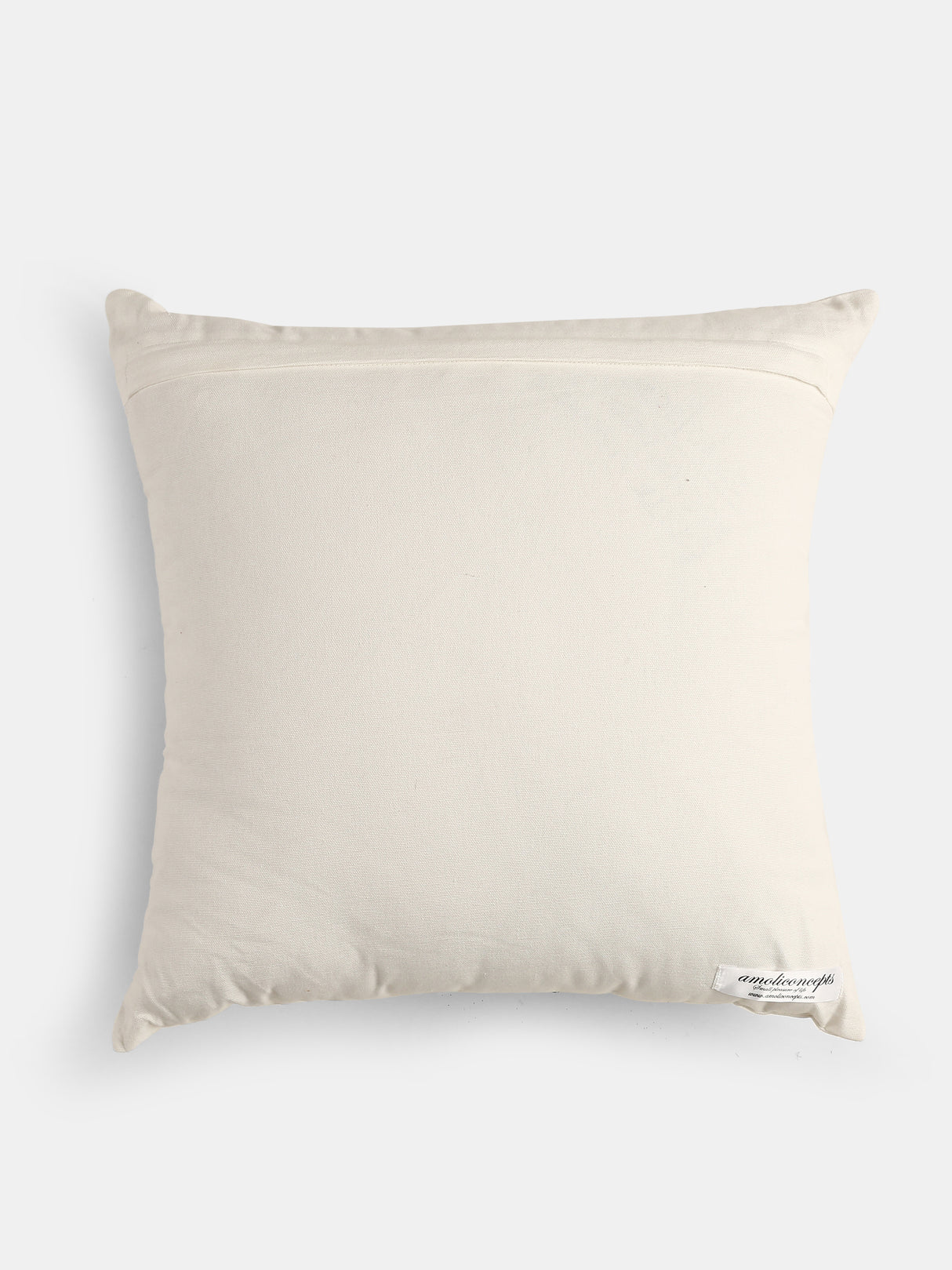 Stylish Amber Sky - Blue Paisley Embroidered Cushion Cover