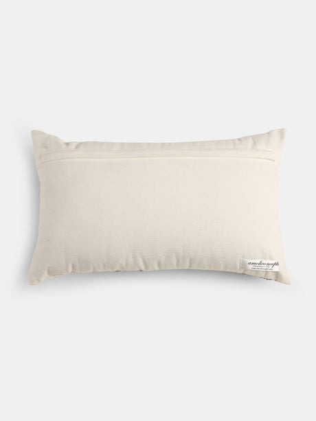 Stylish Amber Sky - Blue Embroidered Pillow Style Cushion Cover