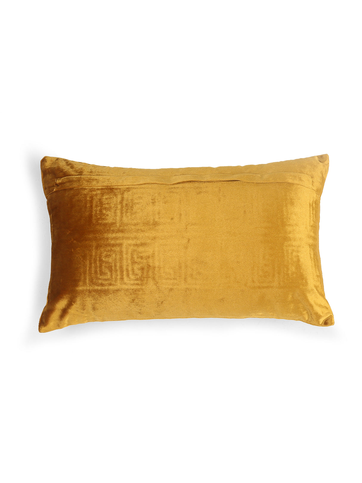 Velvet Cushion Cover - Mustard Embellished Pillow Style