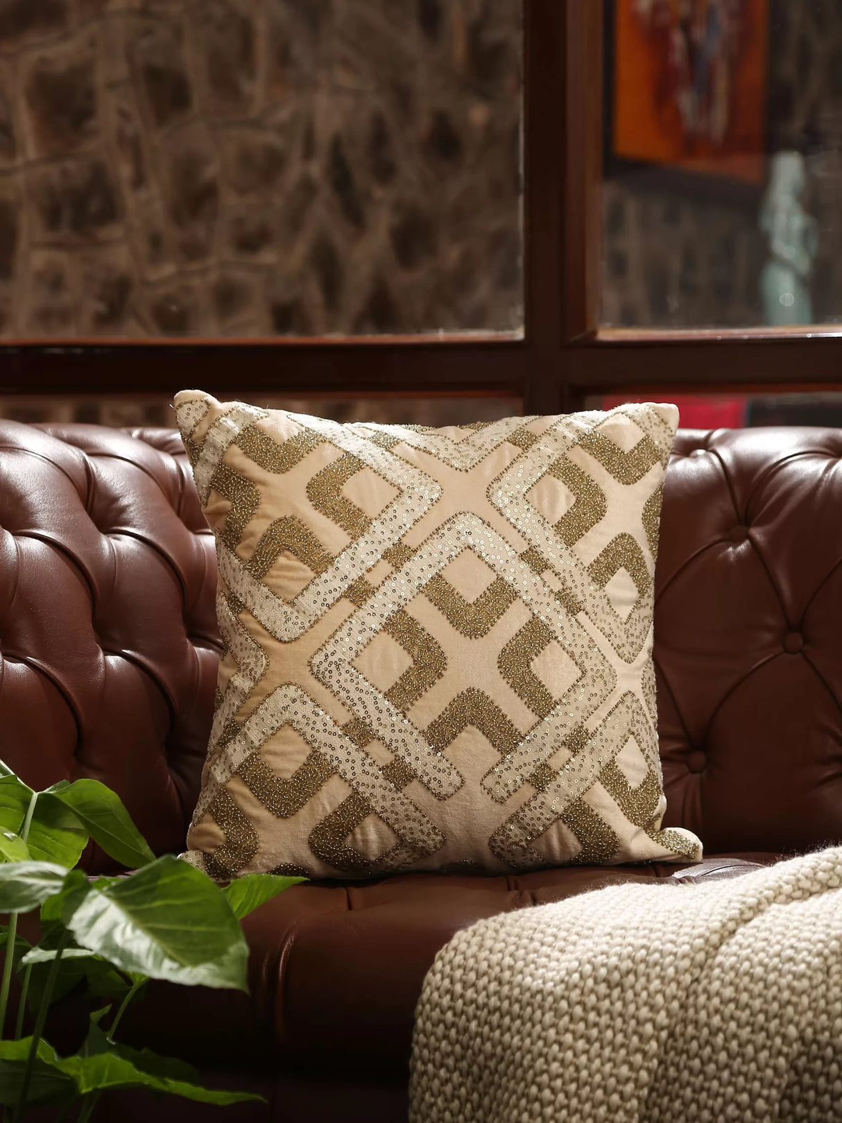 Cushion Cover - Beaded