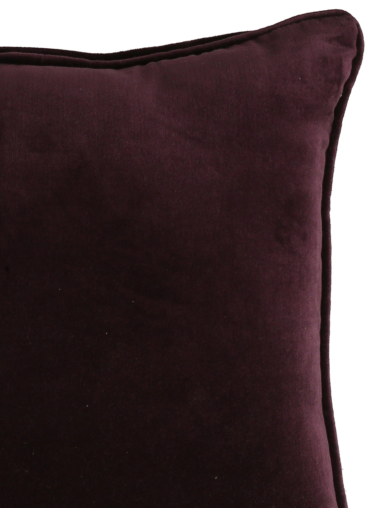 Purple cotton velvet cushion cover (Set of 2)