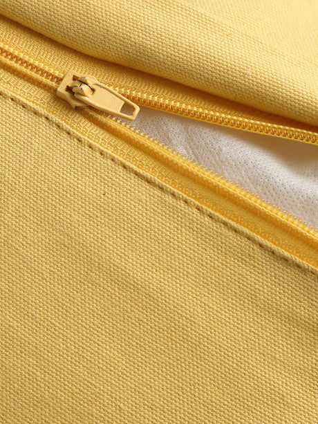 Green & Yellow Cushion cover with piping detail (Set of 2)